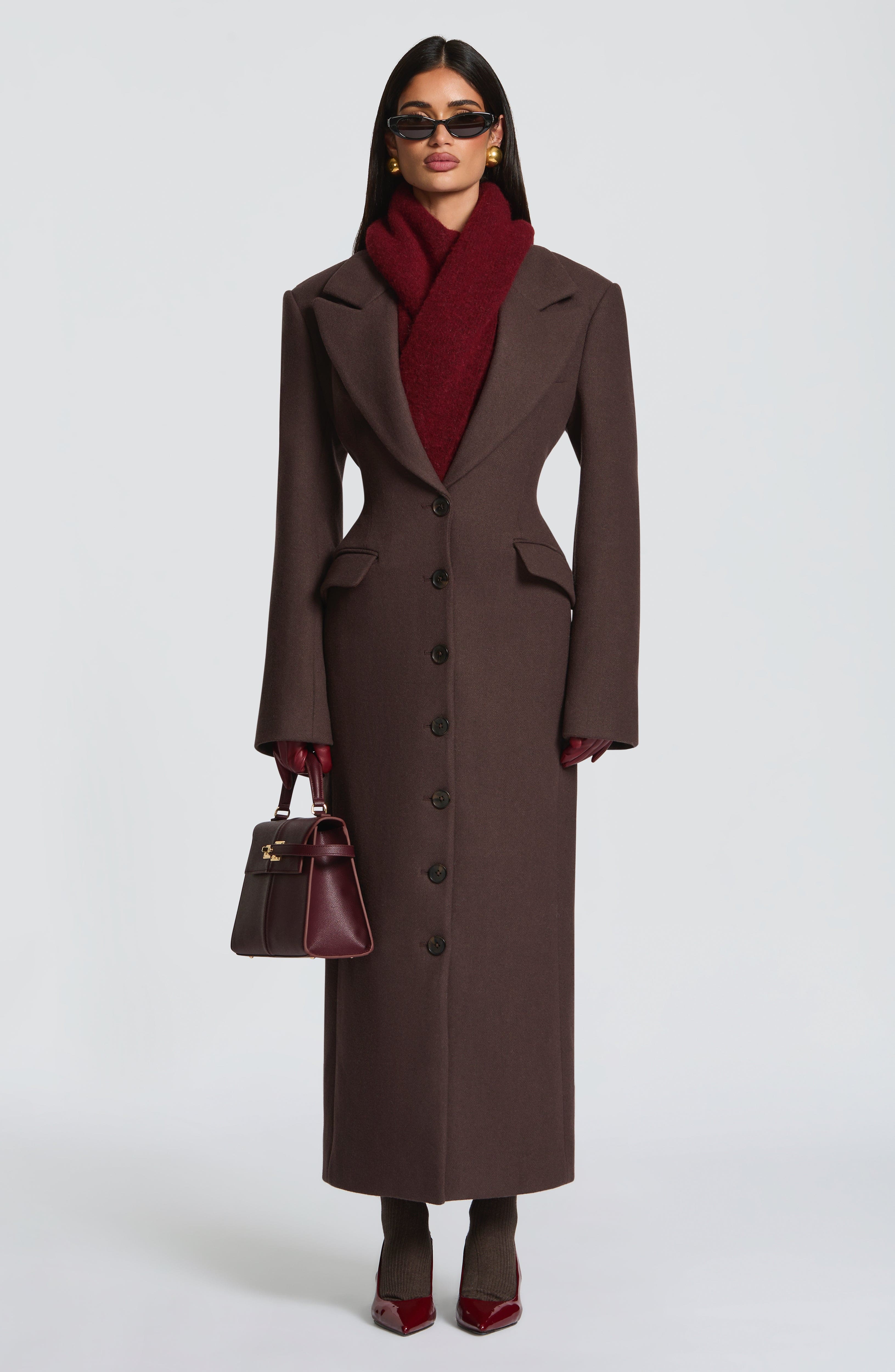 Ursula Coat - Plum Brown Jacket Babyboo Fashion Premium Exclusive Design